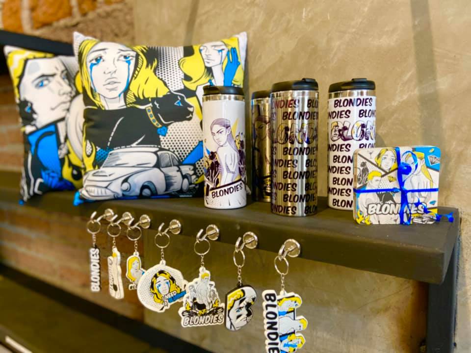 Blondies Merchandise Display